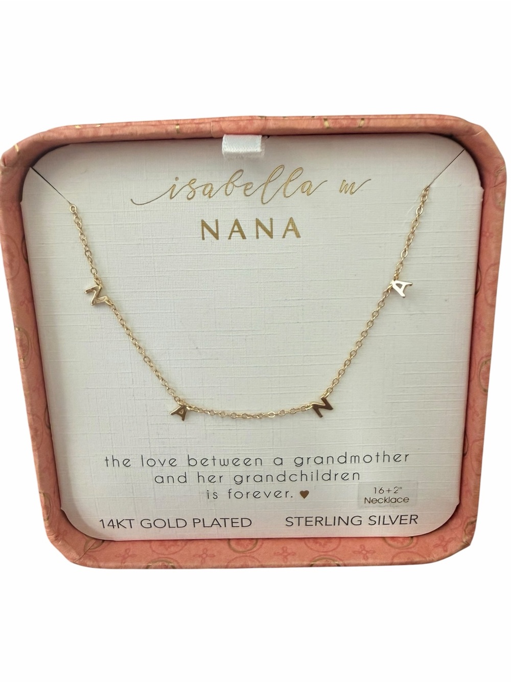 Isabella M Nana Gold-Plated Initial Necklace in Gold